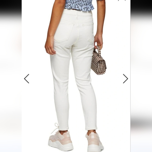 NWT TopShop JAMIE HIGH WAIST ANKLE SKINNY JEANS IN WHITE Sz W24(0)L28 - Picture 2 of 9
